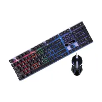 PC Power L001A & N105 Rainbow Glow Keyboard Black